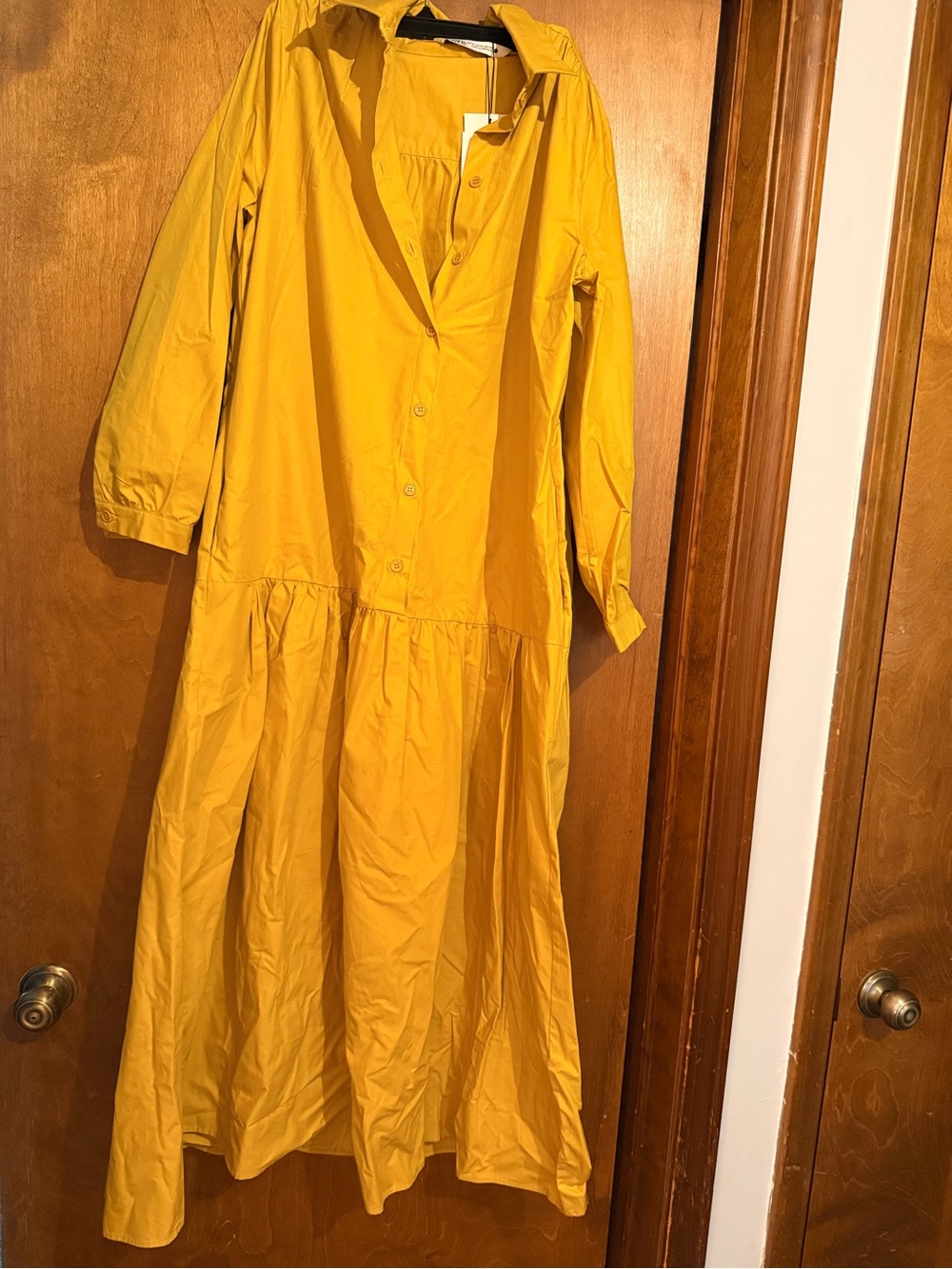 Zara Mustard Yellow Maxi Dress